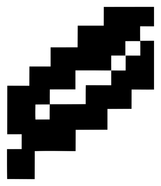 Pixel Diagonal Leaf Logo