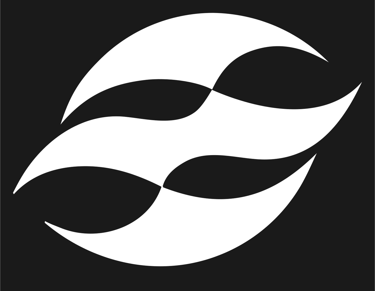 Double Wave Curl Logo #1a1a1a/#ffffff