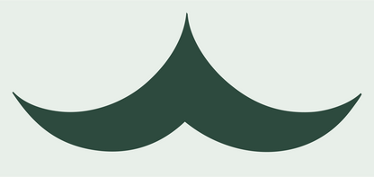 Mustache Silhouette Wave Logo #e8efe9/#2d4a3e