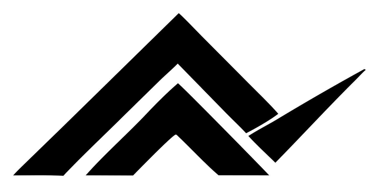Chevron Mountain Peak Logo #ffffff/#000000