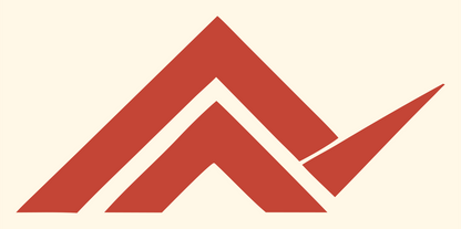 Chevron Mountain Peak Logo #fff8e7/#c44536