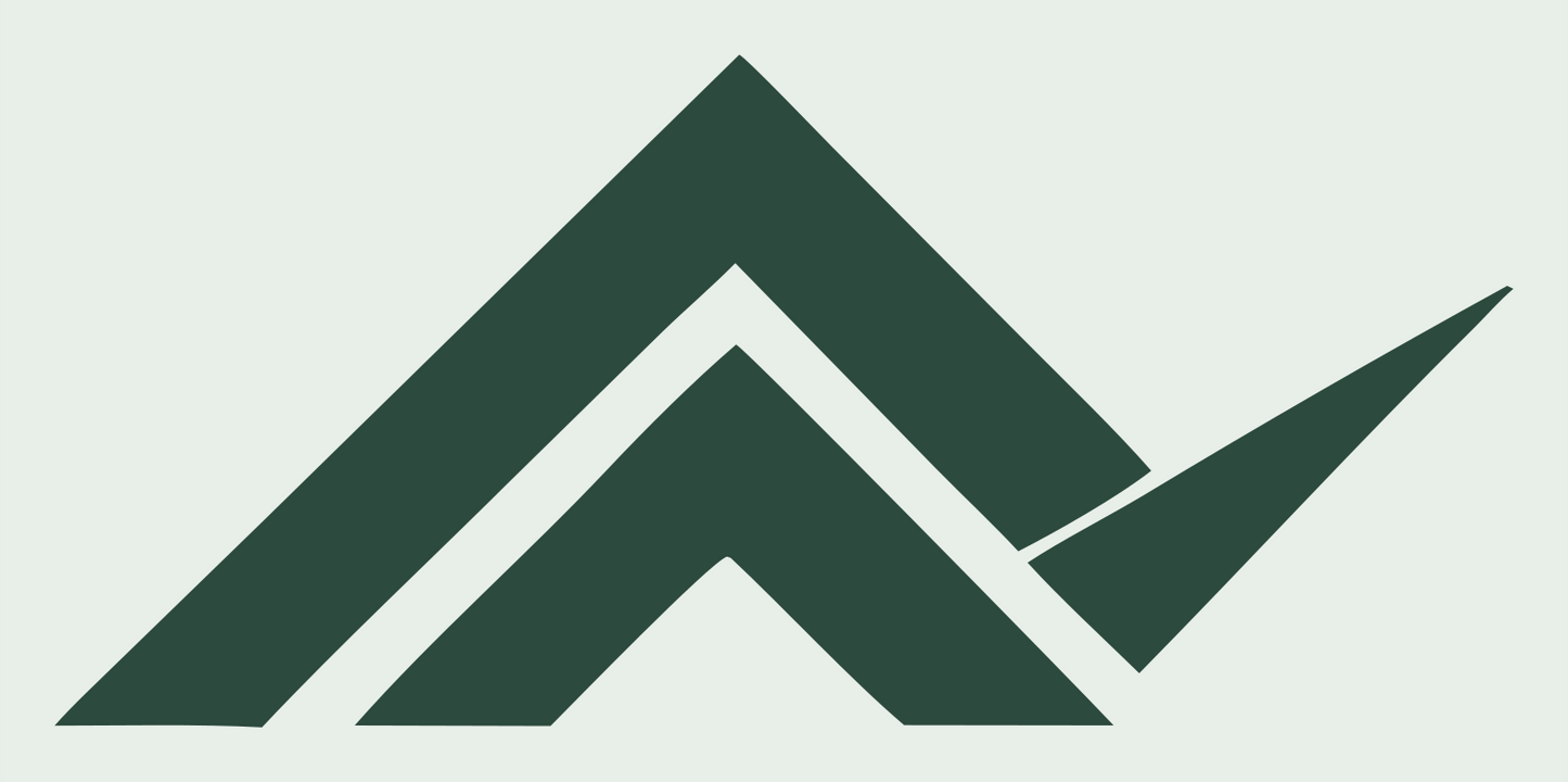 Chevron Mountain Peak Logo #e8efe9/#2d4a3e