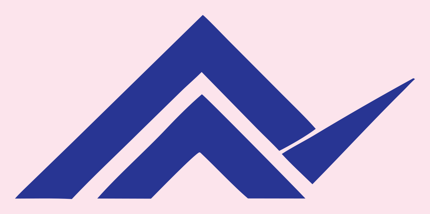 Chevron Mountain Peak Logo #fce4ec/#283593