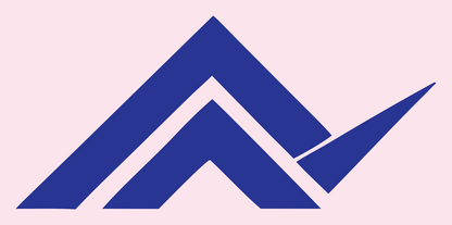 Chevron Mountain Peak Logo #fce4ec/#283593