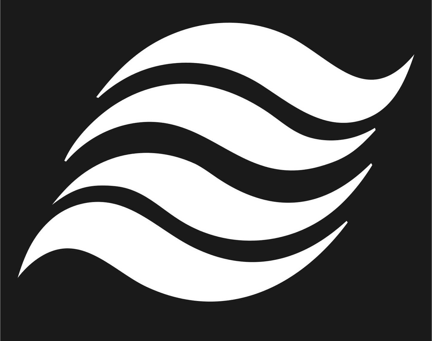 Stacked Wave Bands Logo #1a1a1a/#ffffff