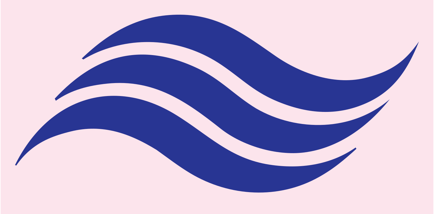 Triple Wave Swoosh Logo #fce4ec/#283593