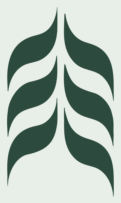 Feather Leaf Pictogram Logo #e8efe9/#2d4a3e