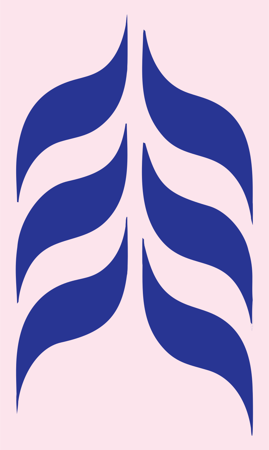 Feather Leaf Pictogram Logo #fce4ec/#283593