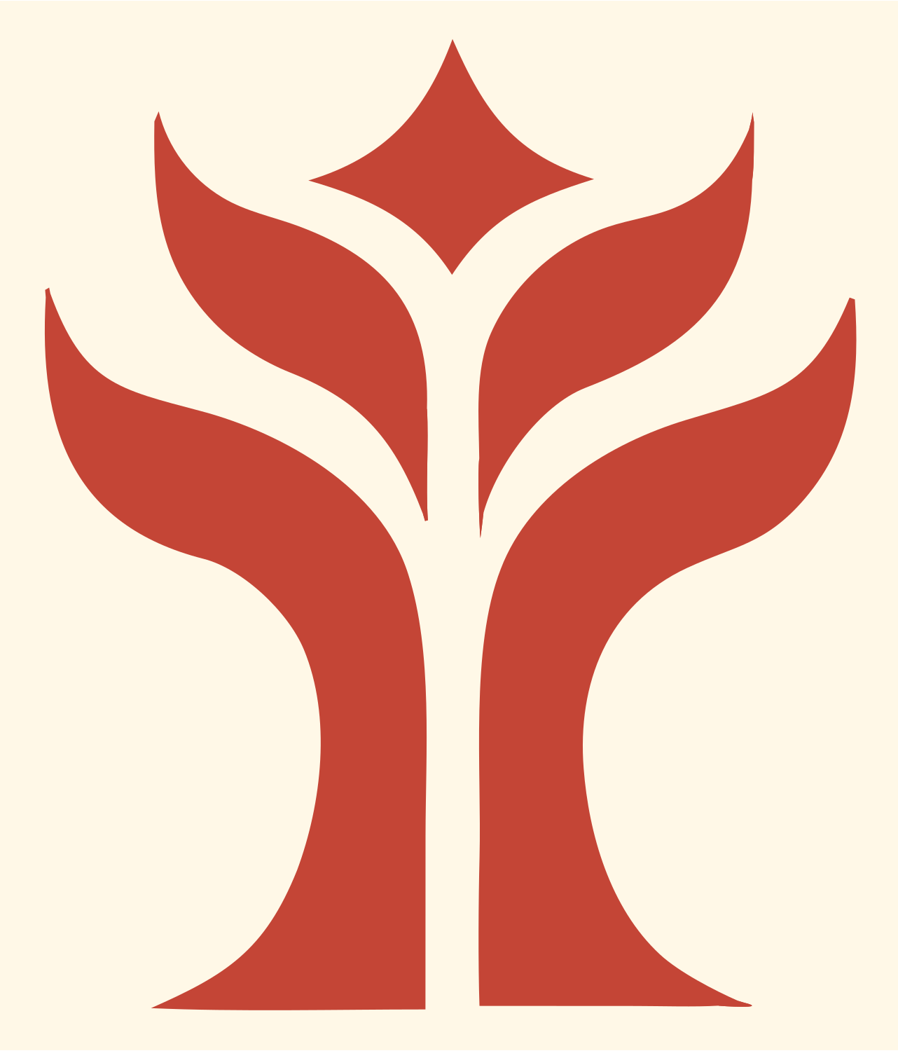 Tree Star Logo #fff8e7/#c44536