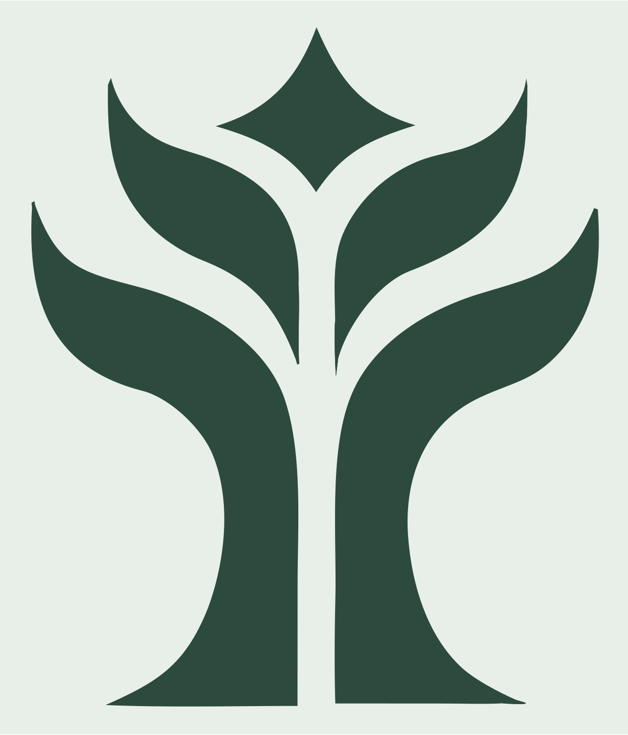 Tree Star Logo #e8efe9/#2d4a3e