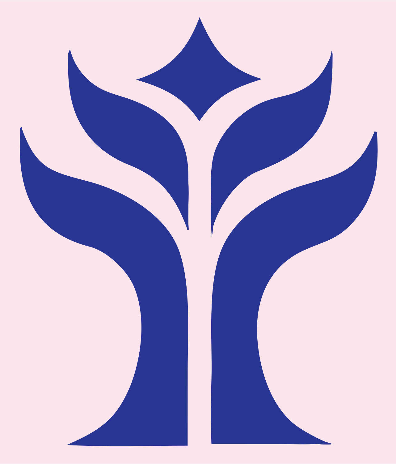 Tree Star Logo #fce4ec/#283593