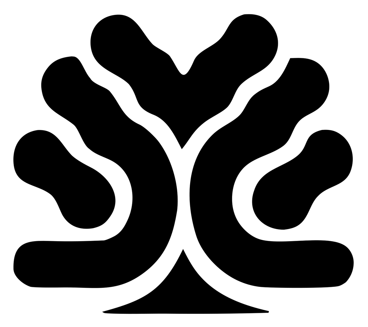 Spreading Oak Tree Logo #ffffff/#000000