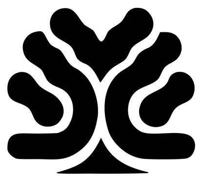 Spreading Oak Tree Logo #ffffff/#000000