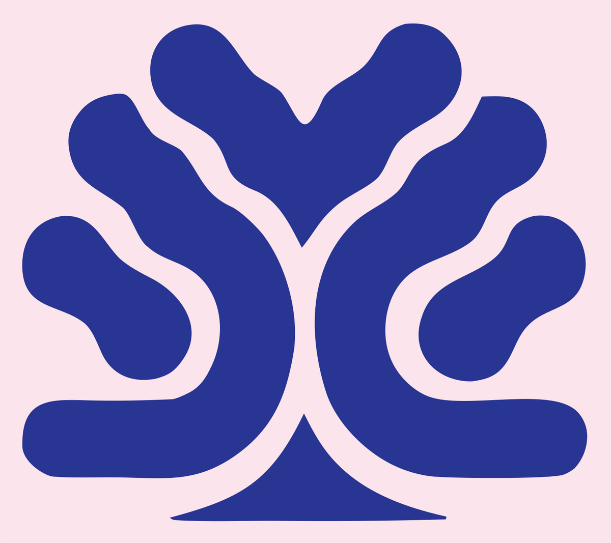 Spreading Oak Tree Logo #fce4ec/#283593