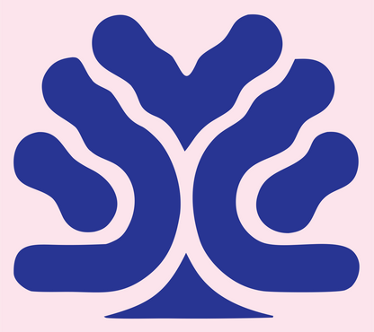 Spreading Oak Tree Logo #fce4ec/#283593