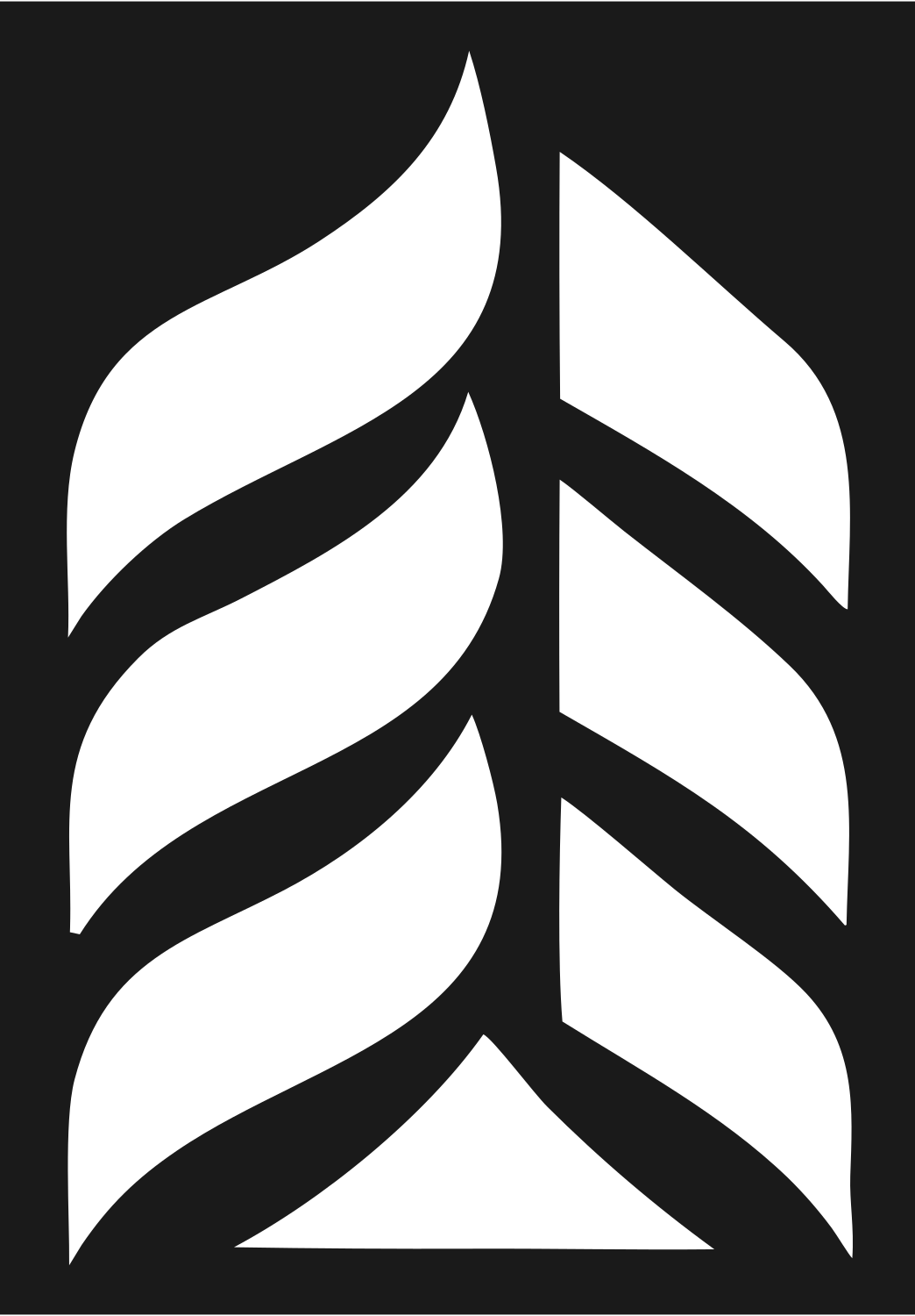 Split Feather Leaf Logo #1a1a1a/#ffffff