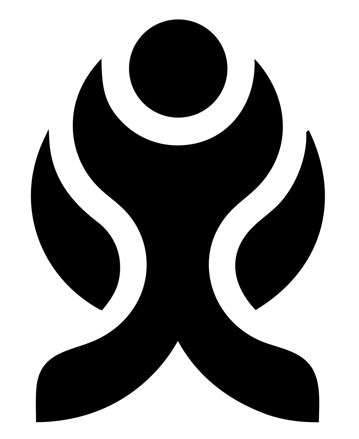 Figure Flames Spirit Logo #ffffff/#000000