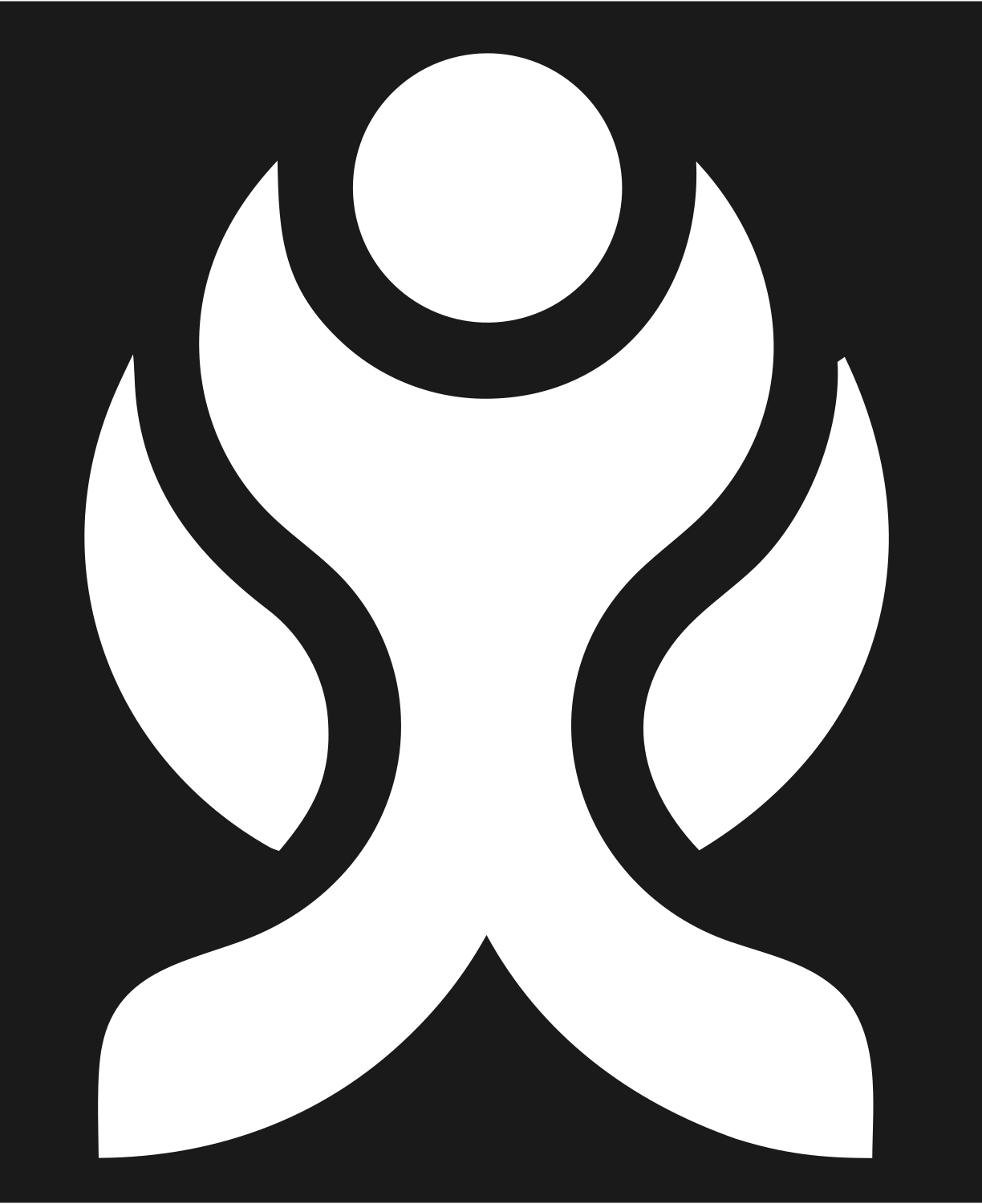Figure Flames Spirit Logo #1a1a1a/#ffffff