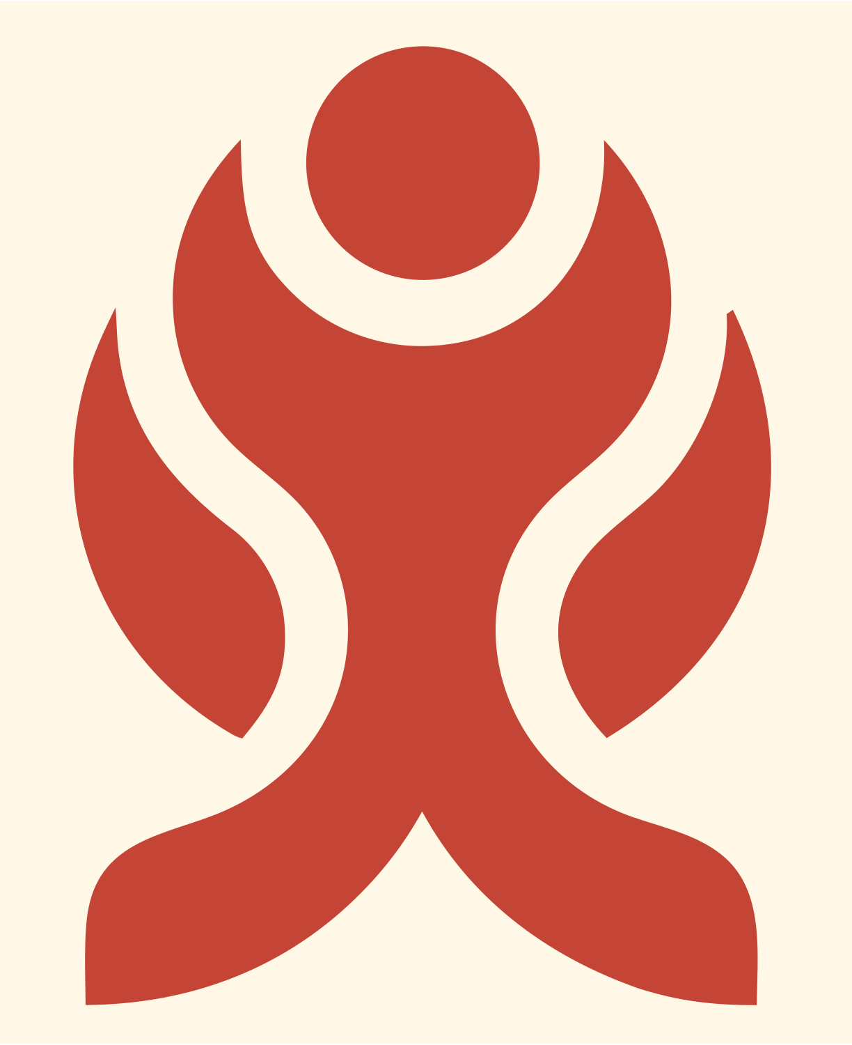 Figure Flames Spirit Logo #fff8e7/#c44536