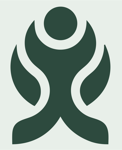 Figure Flames Spirit Logo #e8efe9/#2d4a3e