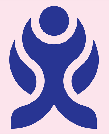 Figure Flames Spirit Logo #fce4ec/#283593