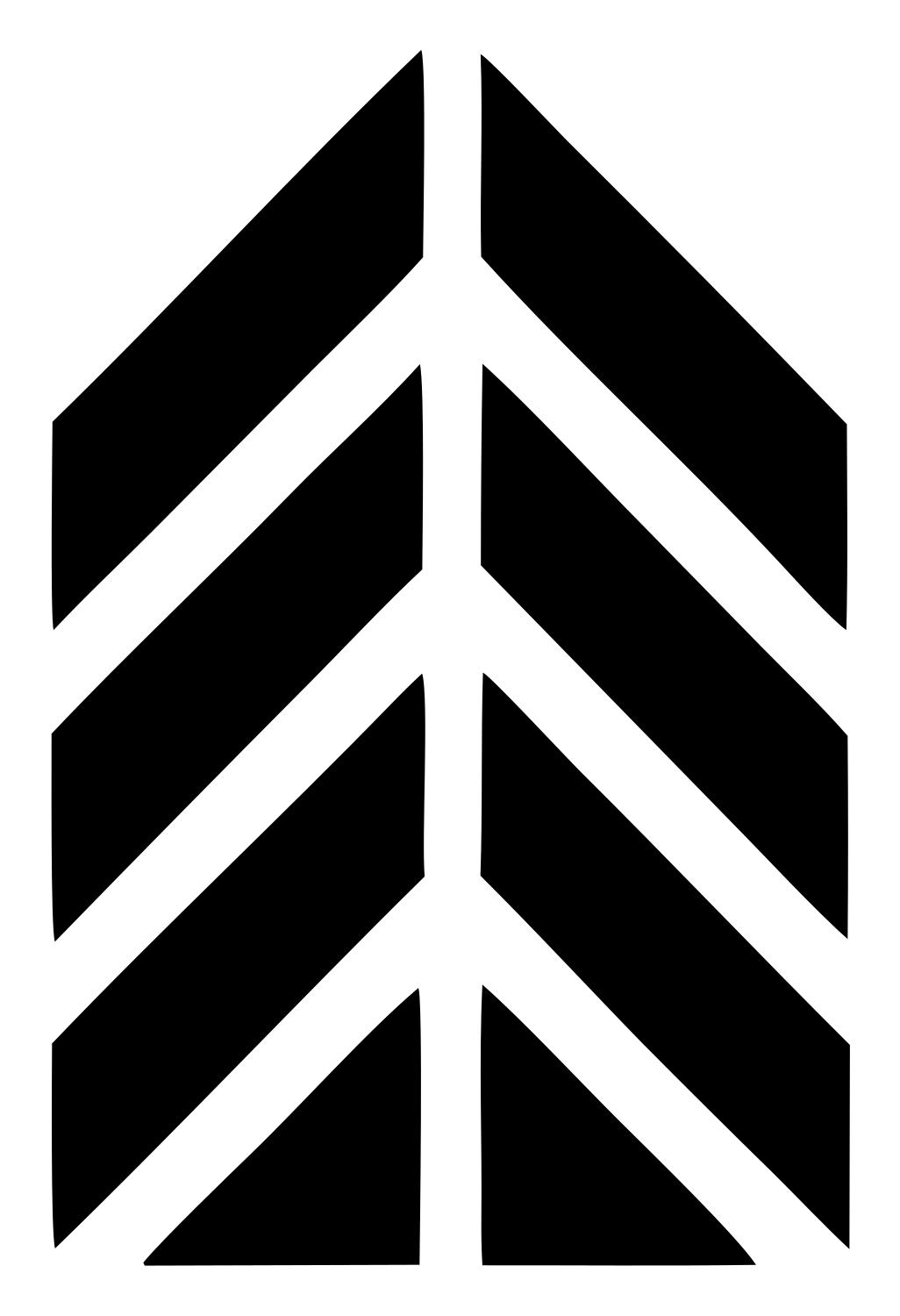 Chevron Feather Arrow Logo #ffffff/#000000