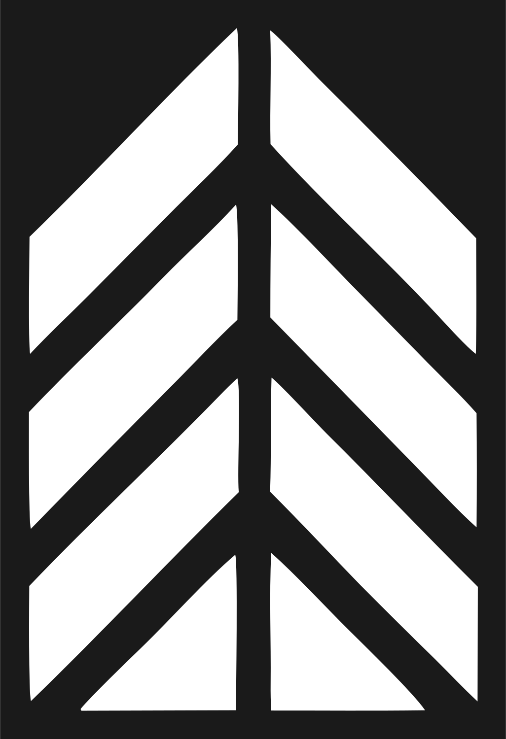 Chevron Feather Arrow Logo #1a1a1a/#ffffff