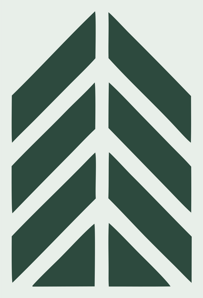 Chevron Feather Arrow Logo #e8efe9/#2d4a3e