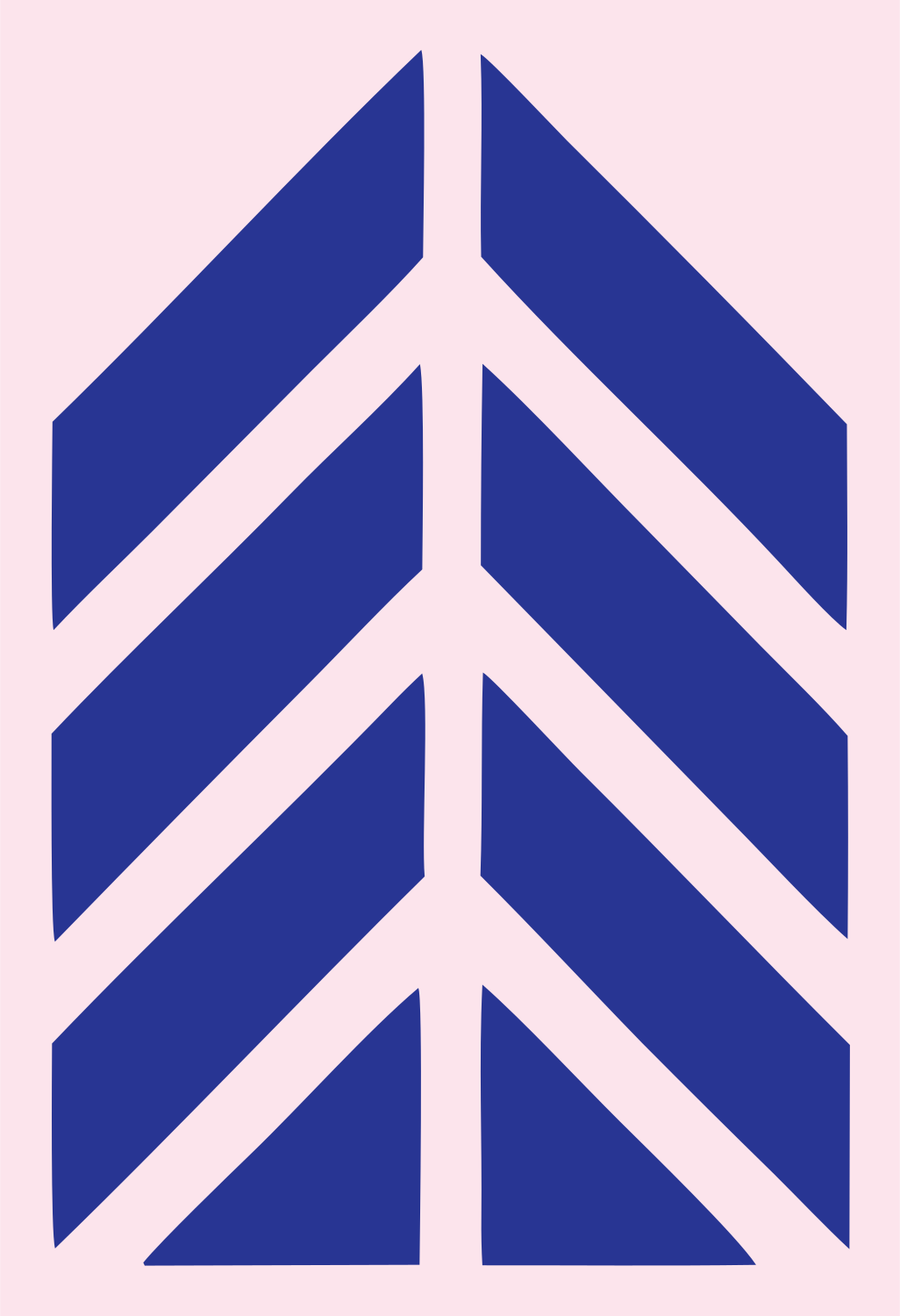 Chevron Feather Arrow Logo #fce4ec/#283593