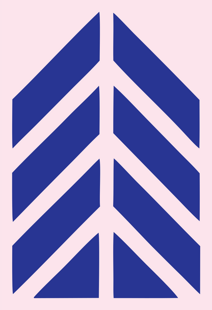 Chevron Feather Arrow Logo #fce4ec/#283593