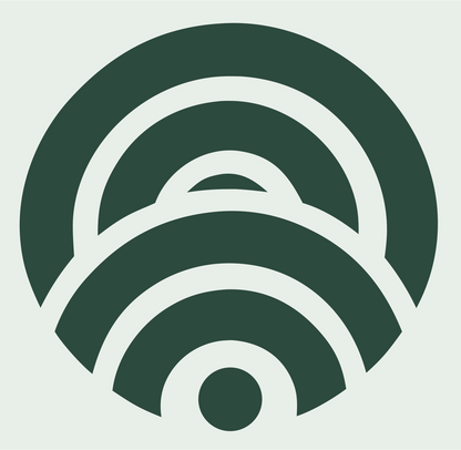 Concentric Arches Signal Logo #e8efe9/#2d4a3e