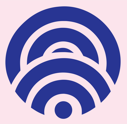 Concentric Arches Signal Logo #fce4ec/#283593