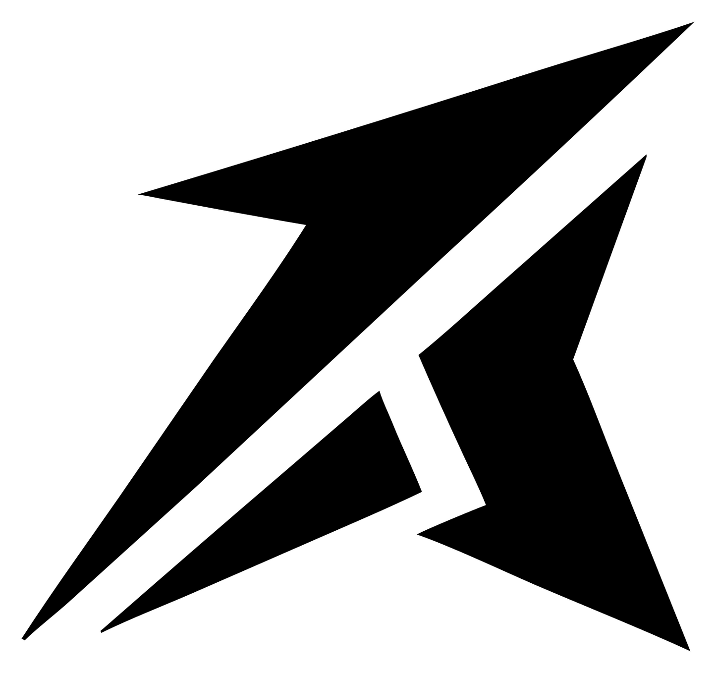 Lightning Bolt Star Logo #ffffff/#000000