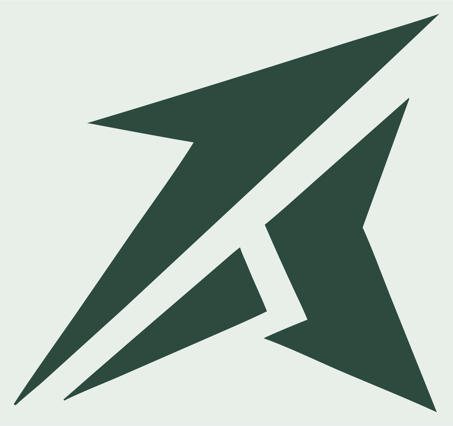 Lightning Bolt Star Logo #e8efe9/#2d4a3e