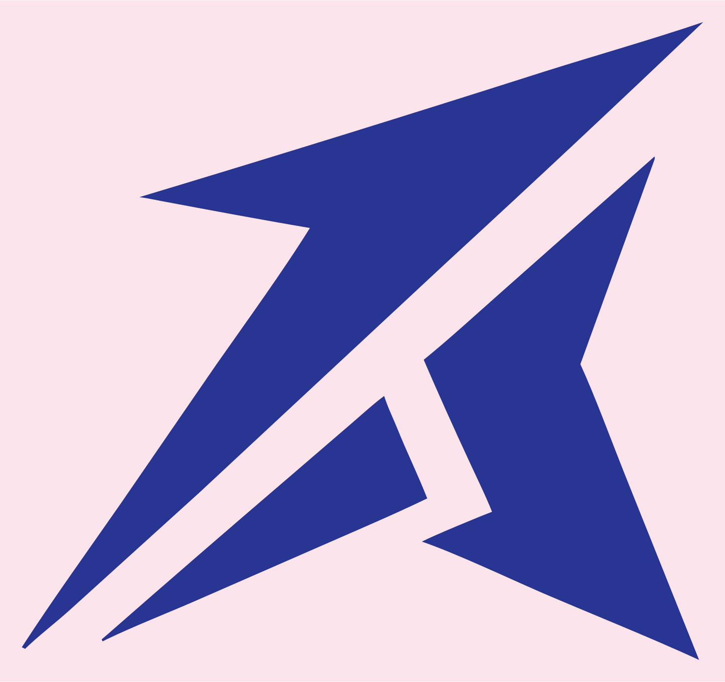 Lightning Bolt Star Logo #fce4ec/#283593