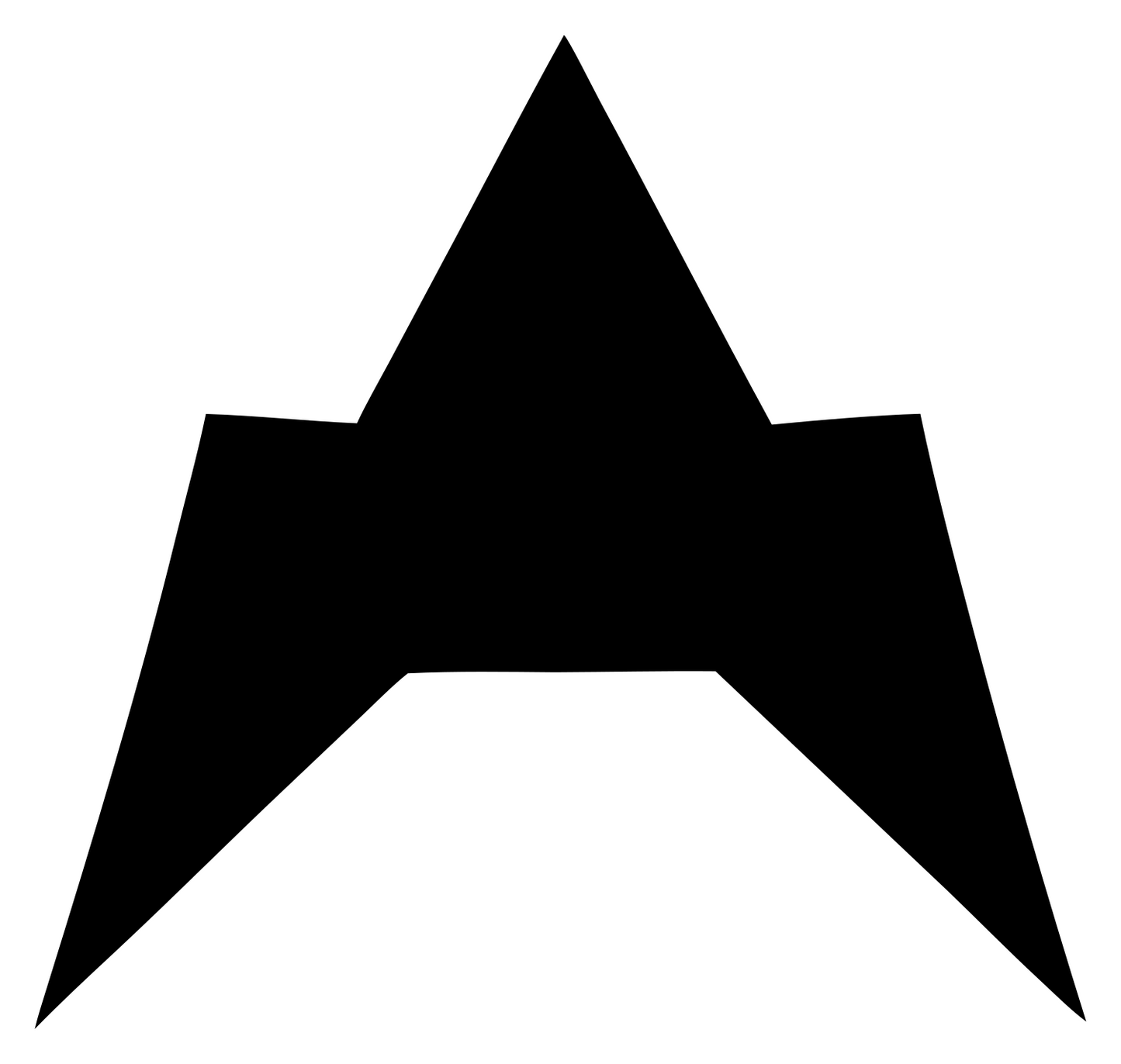 Angular Letter A Logo #ffffff/#000000