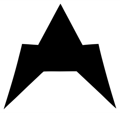 Angular Letter A Logo #ffffff/#000000