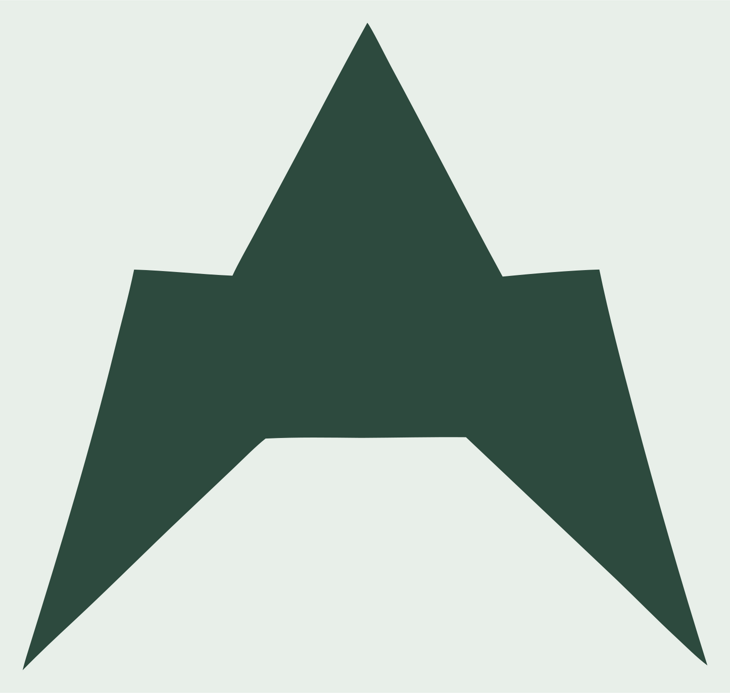 Angular Letter A Logo #e8efe9/#2d4a3e