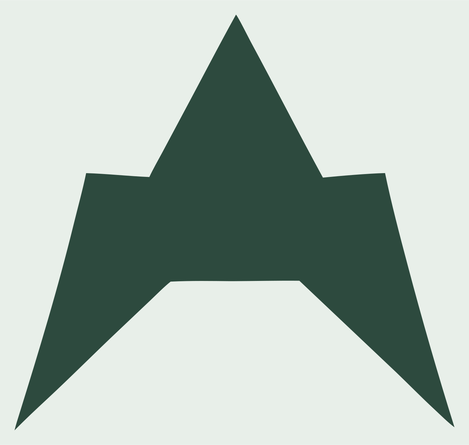 Angular Letter A Logo #e8efe9/#2d4a3e