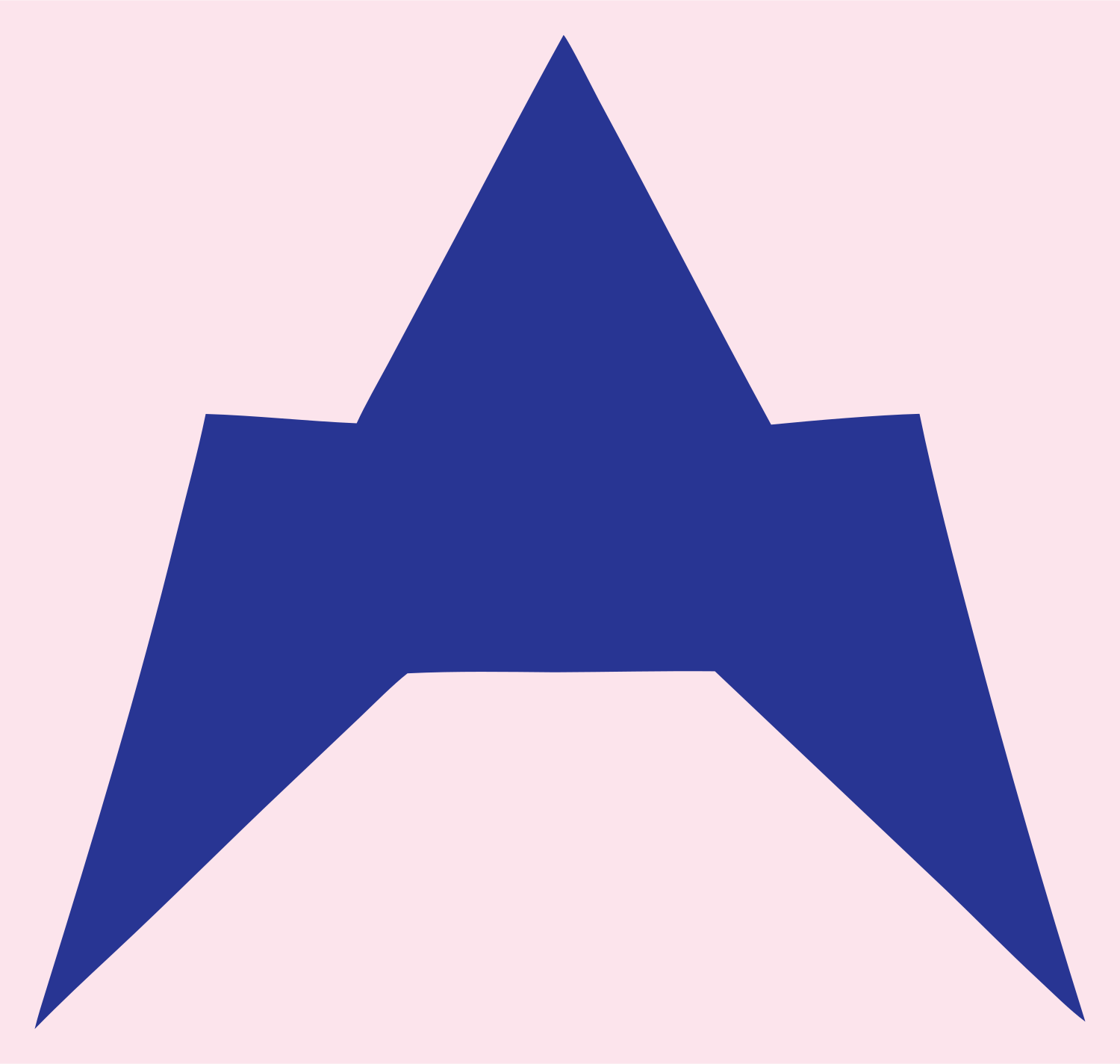Angular Letter A Logo #fce4ec/#283593