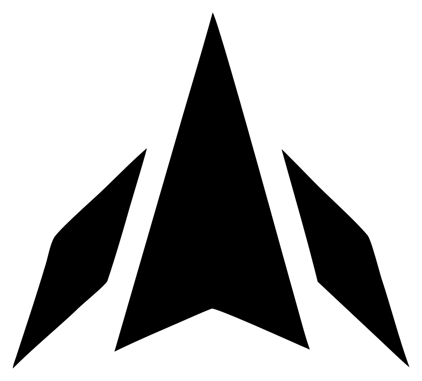 Rocket Thrust Arrow Logo #ffffff/#000000