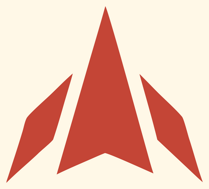 Rocket Thrust Arrow Logo #fff8e7/#c44536