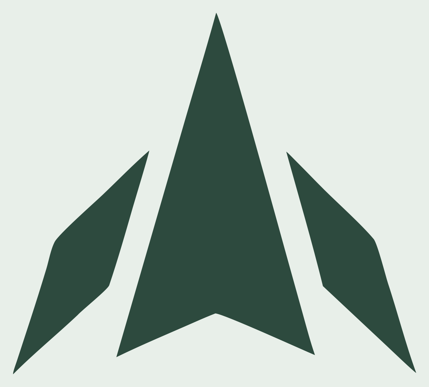 Rocket Thrust Arrow Logo #e8efe9/#2d4a3e