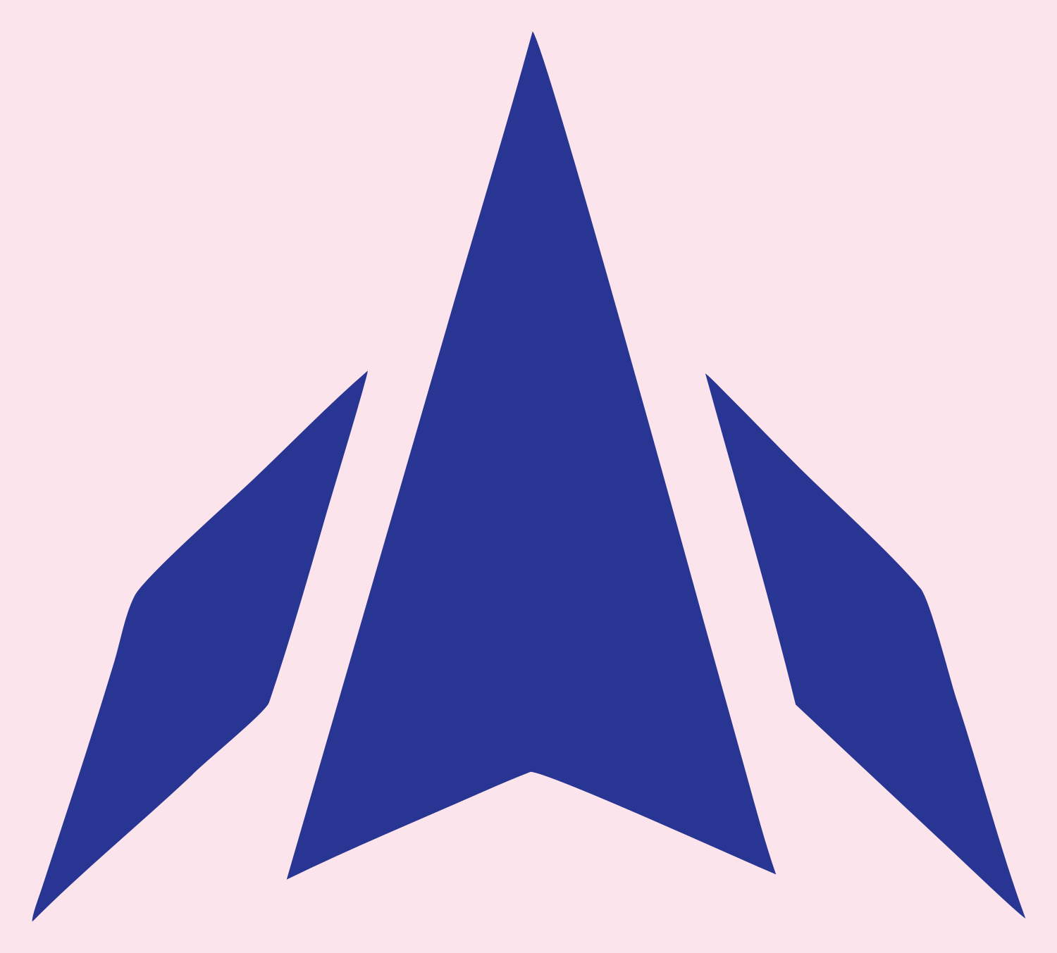 Rocket Thrust Arrow Logo #fce4ec/#283593