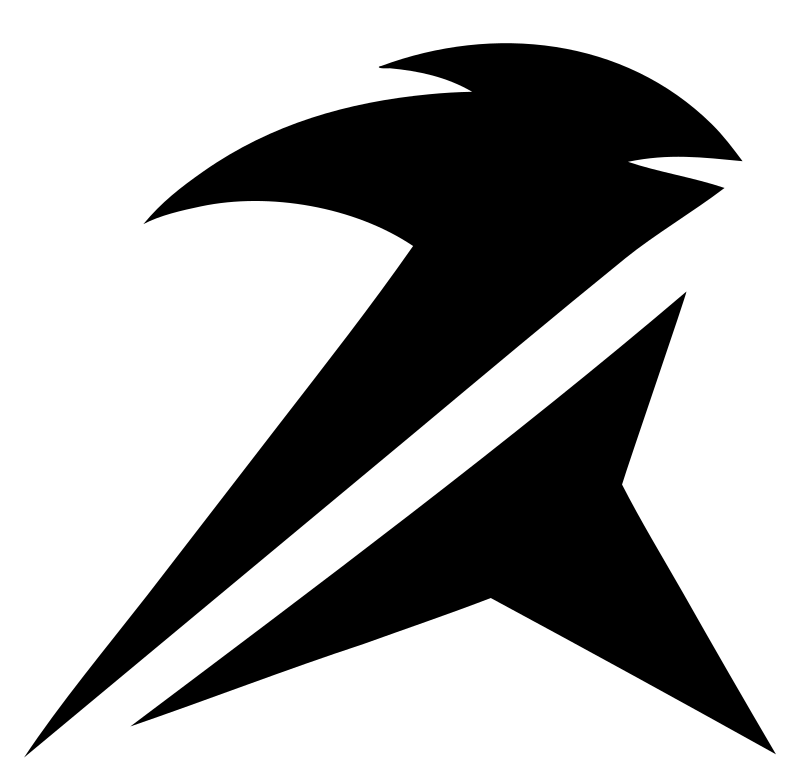 Swooping Falcon Silhouette Logo