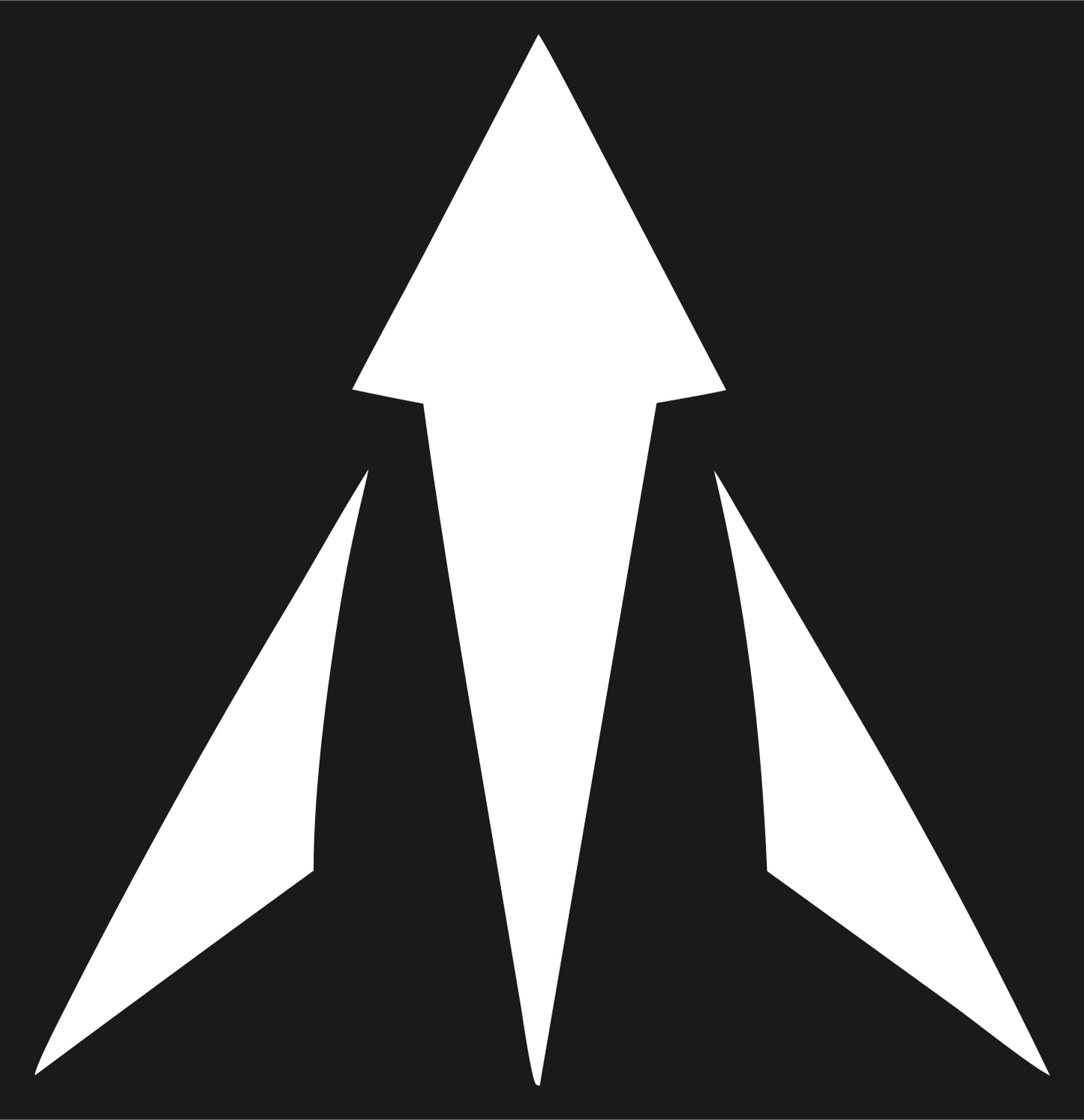 Triple Arrow Burst Logo #1a1a1a/#ffffff