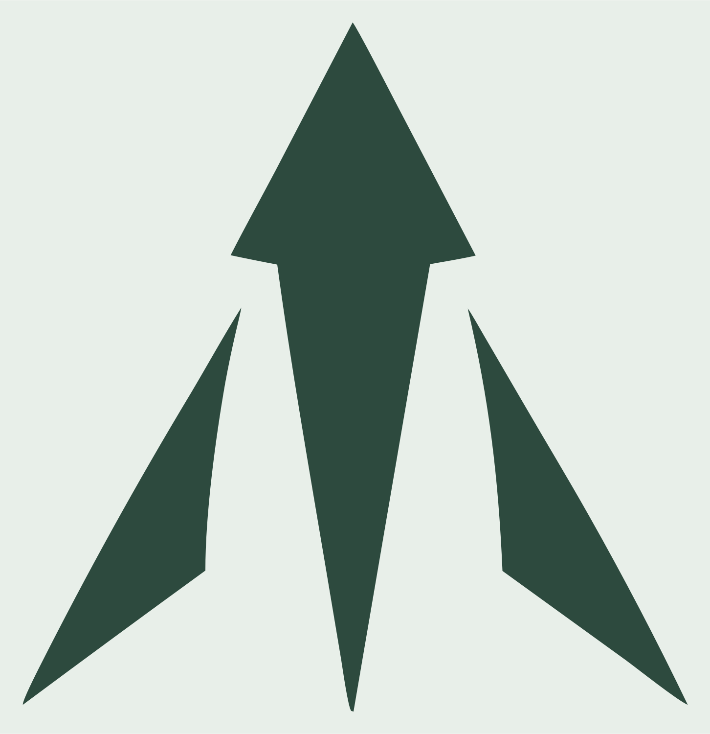 Triple Arrow Burst Logo #e8efe9/#2d4a3e