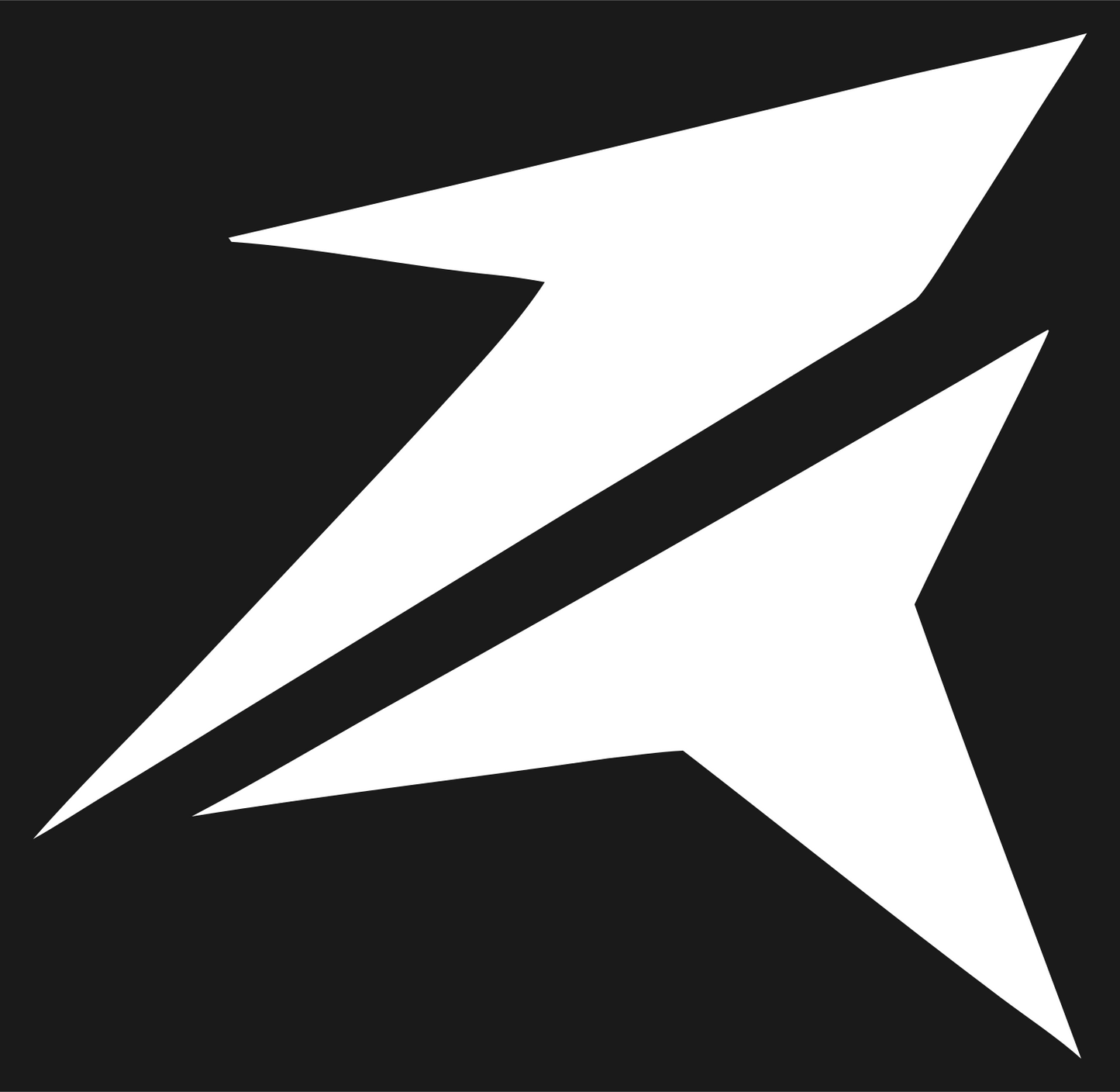 Jagged Lightning Strike Logo #1a1a1a/#ffffff