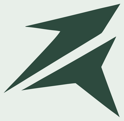 Jagged Lightning Strike Logo #e8efe9/#2d4a3e