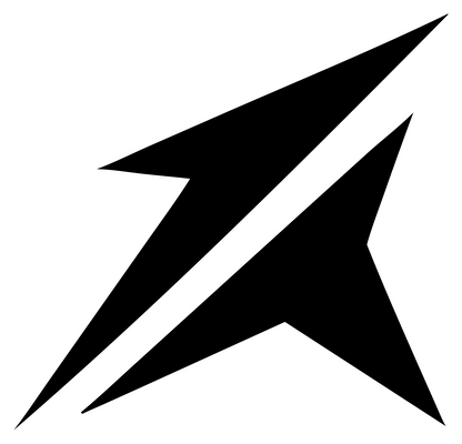 Sharp Star Slash Logo #ffffff/#000000